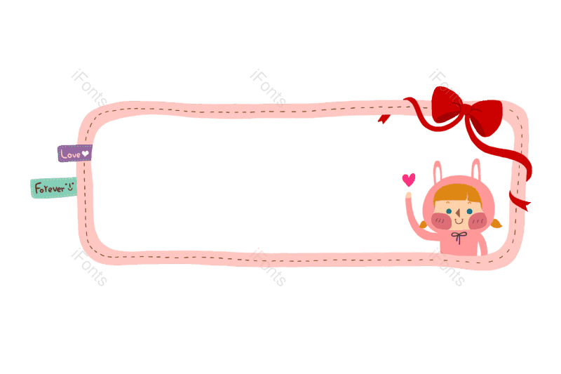 边框图片,卡通对话框元素,手绘对话框PNG,蝴蝶结免抠素材